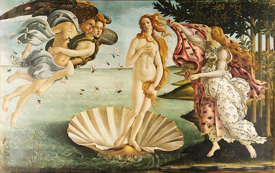 『ヴィーナスの誕生』（1484-1486年頃）サンドロ・ボッティチェリ — パブリックドメイン